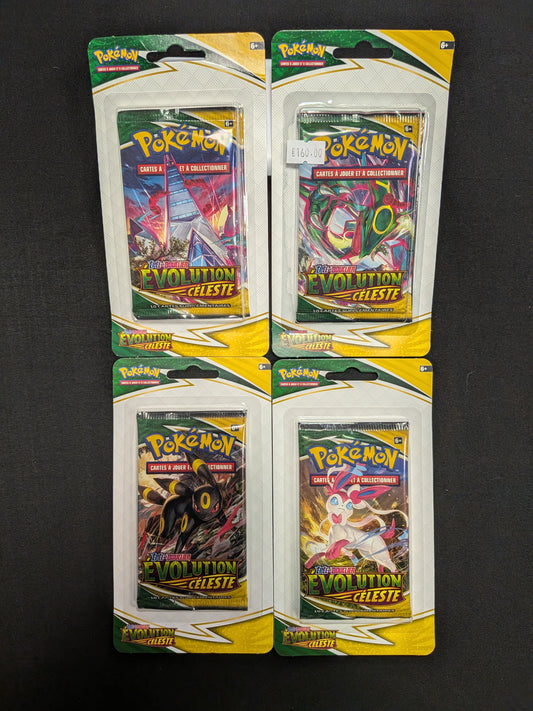 Art set 4 Boosters Evolutions Céleste