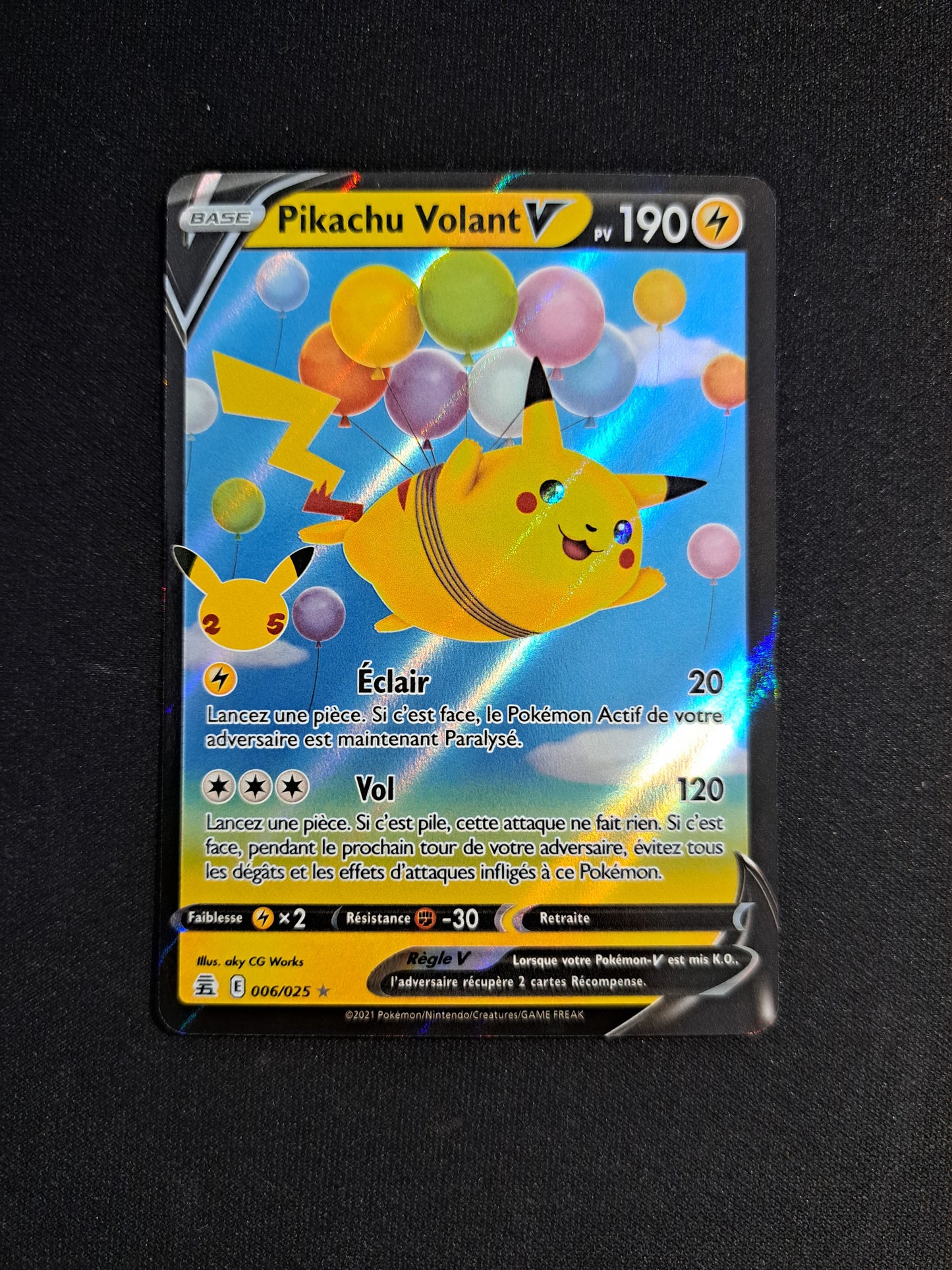 Pikachu Volant V 006/025